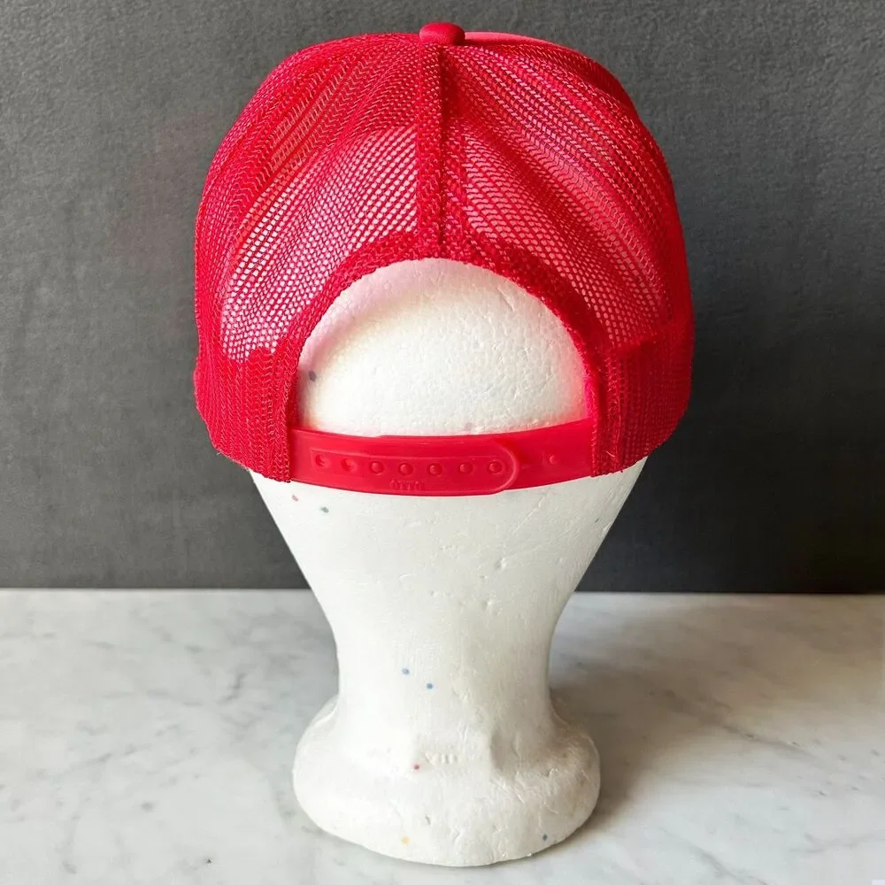 Vintage Snapback Trucker Hat All You Need Is Love Cap Red & White - One Size